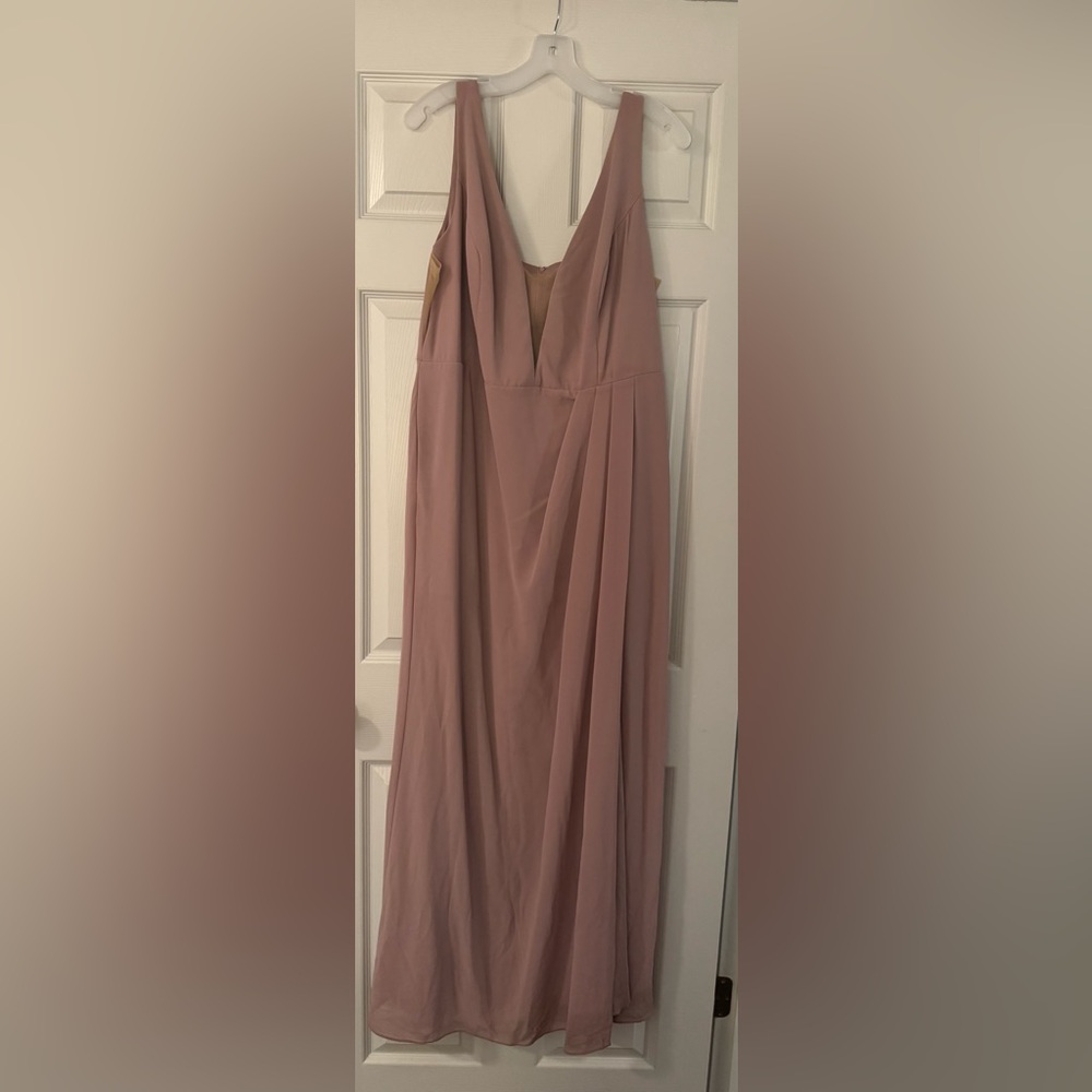 David's Bridal Mauve Bridesmaid Dress
